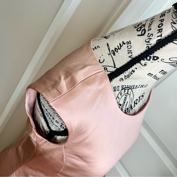 Lauren Ralph Lauren Evening Satin Cap Sleeve Sheath Dress Pink Sz 4 - Picture 9 of 16
